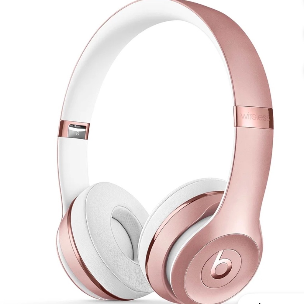 Beats Wireless Headphones - Rose Gold and White